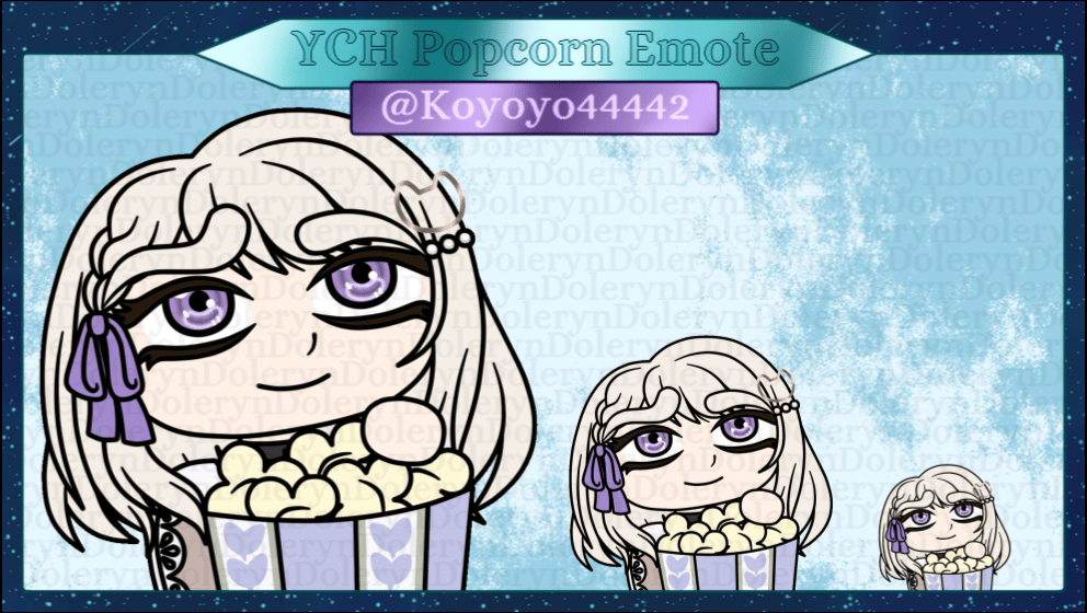 YCH Popcorn Emote for @Koyoyo44442